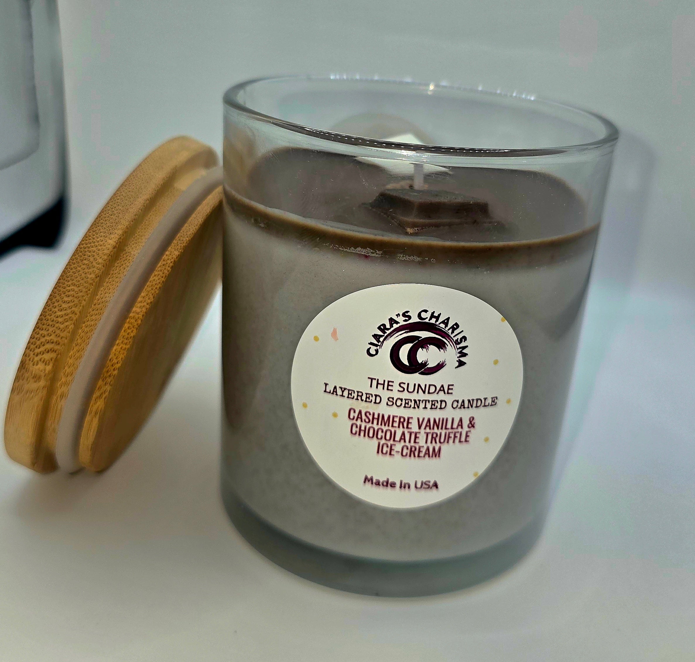 Sundae Layered Candle – Vanilla & Chocolate Scented Soy Candle