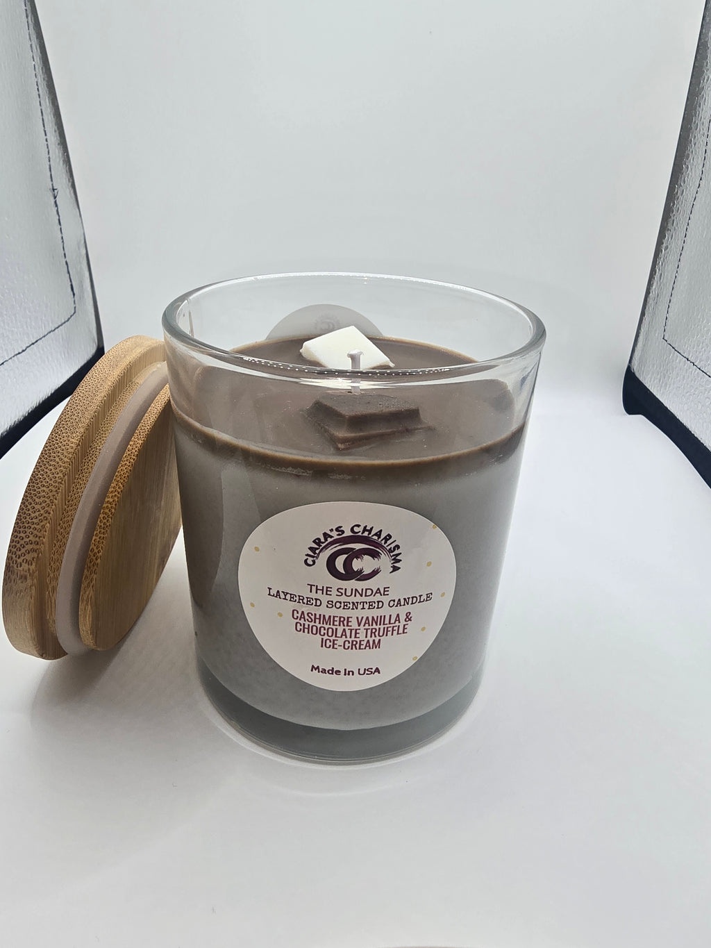 Sundae Layered Candle – Vanilla & Chocolate Scented Soy Candle