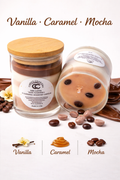 The Latte Layered Candle – French Vanilla, Caramel, Mocha & Coffee Bean Soy Candle